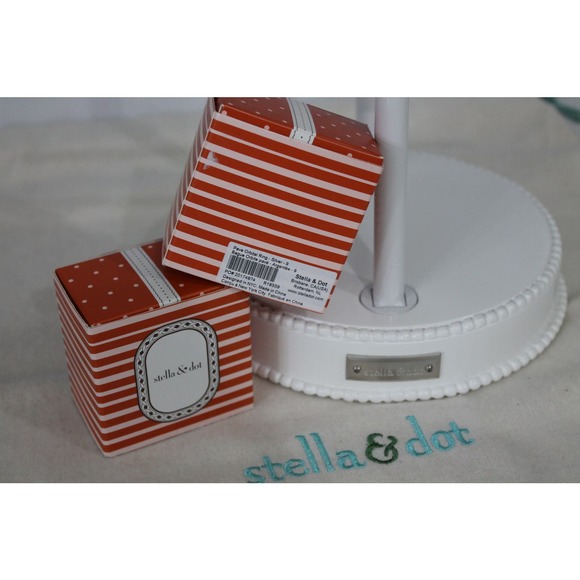 NIB Stella & Dot Pave Orbital Ring Silver 9 - Picture 6 of 6